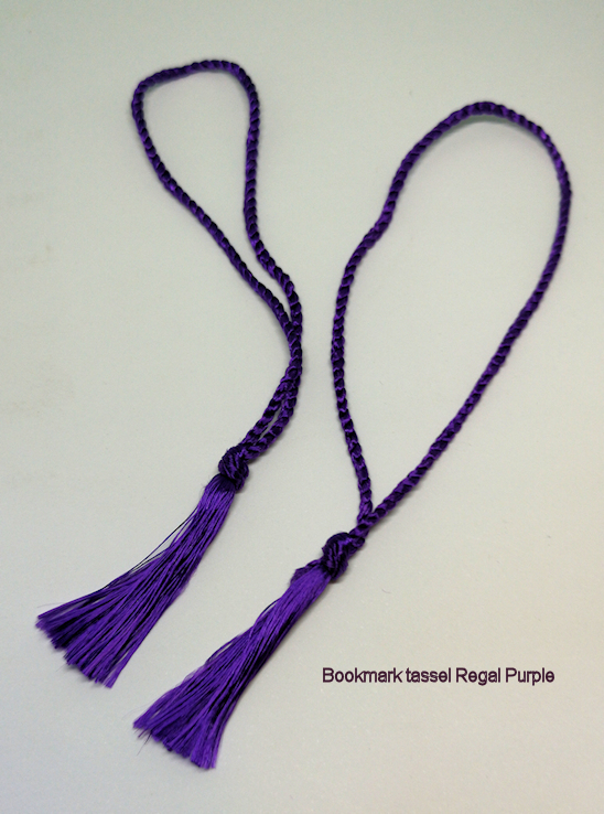 Rayon style Fine Bookmark tassel Regal Purple 100pk